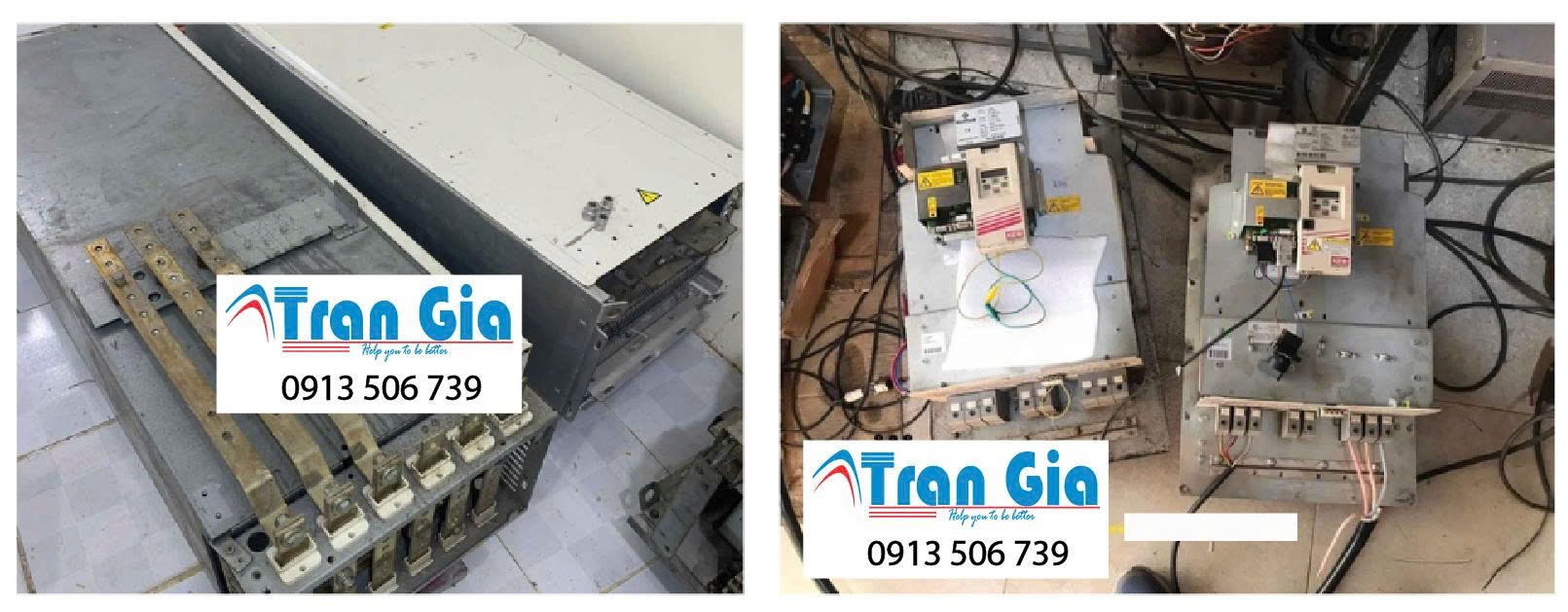 Thiết bị biến tần đang được sửa tại Trần Gia Automation 