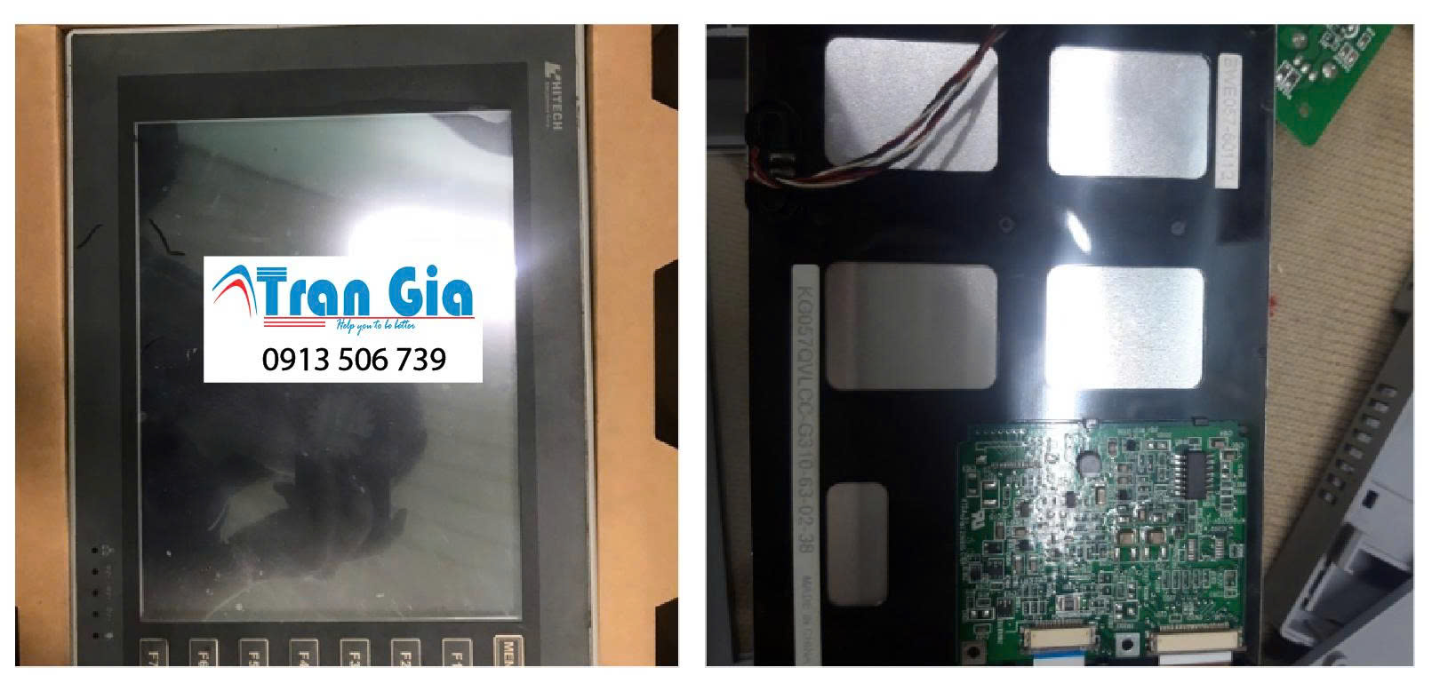 Hình ảnh một số màn hình hmi đang trong quá trình sửa chữa tại TRAN GIA