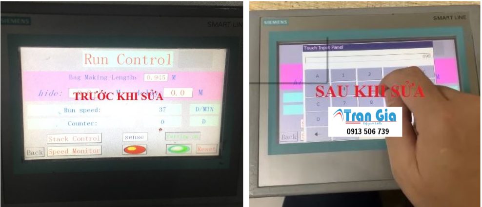 Chuyên nhận sửa màn hình HMI Siemens màn hình bị nhòe không thấy rõ với kinh nghiệm lâu năm