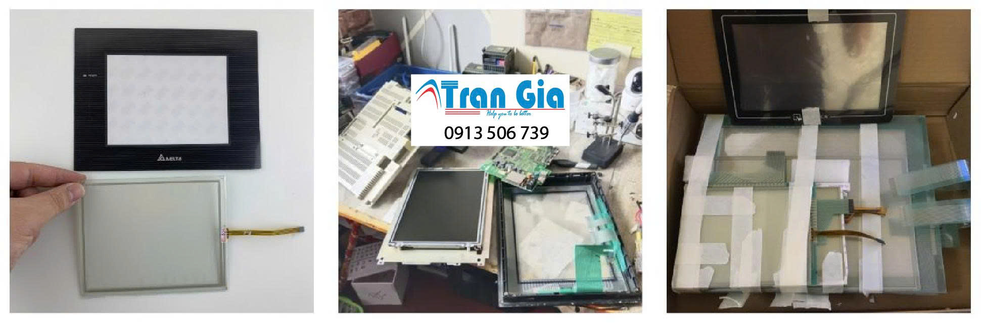 Hình ảnh một số màn hình HMI được trong quá trình sửa chữa tại Trần Gia Automation