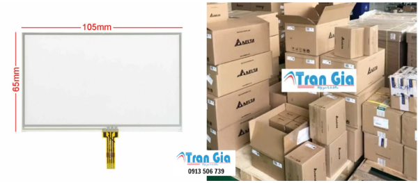 Tấm cảm ứng 4.3 inch/ kích thước 105x65mm/ cáp ra giữa cạnh dài giá tốt Tấm cảm ứng 4.3 inch/ kích thước 105x65mm/ cáp ra giữa cạnh dài giá tốt