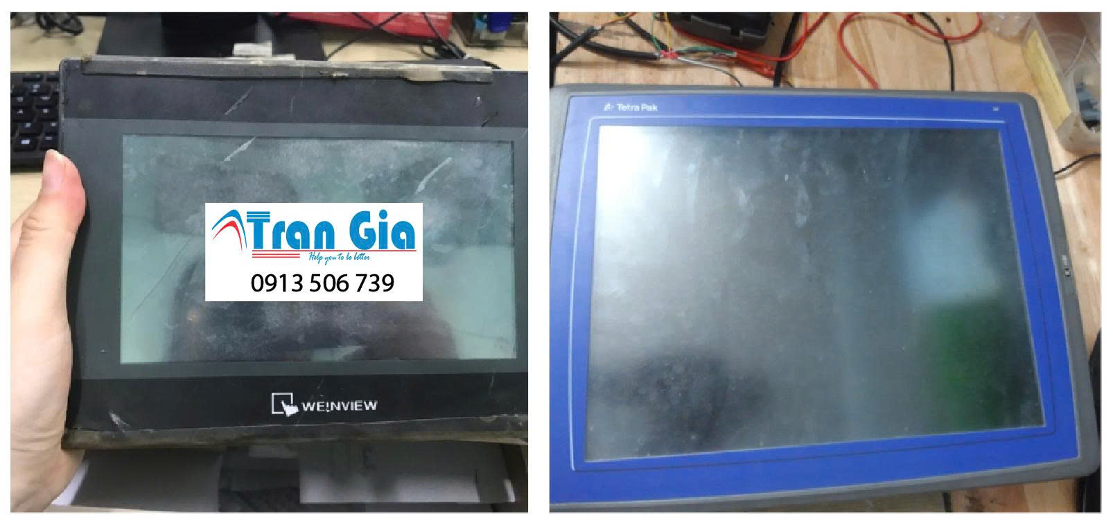 Hình ảnh một số màn hình HMI được trong quá trình sửa chữa tại Trần Gia Automation