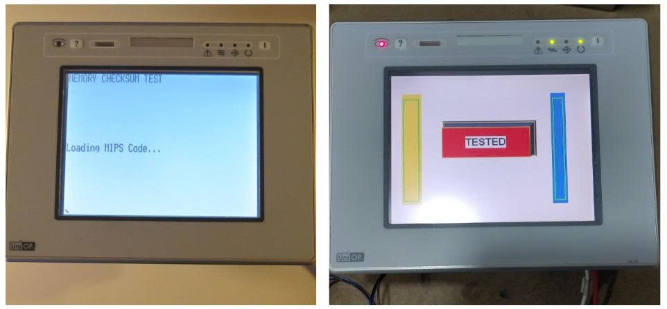 Hình ảnh một số màn hình HMI được trong quá trình sửa chữa