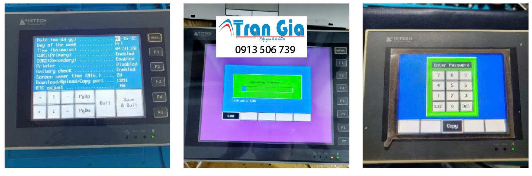 Chuyên nhận thay linh kiện sửa màn hình cảm ứng HMI HITECH Model: PWS5610T-S Serial: 3456 Lỗi mất hiển thị, dịch vụ tốt