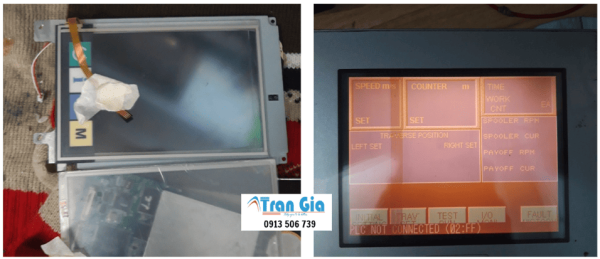 Chuyên khắc phục lỗi, sàn hình cảm ứng HMI mcgsEpc Model: EPC7062DL Serial: 1646 Lỗi mất hiển thị xử lí lỗi gấp trong ngày