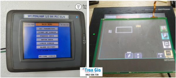 Công ty bảo hành, thay linh kiện, sửa màn hình cảm ứng HMI Mitsubishi Model: GT2310-VTBA Serial: 045-A Lỗi loạn cảm ứng uy tín toàn quốc