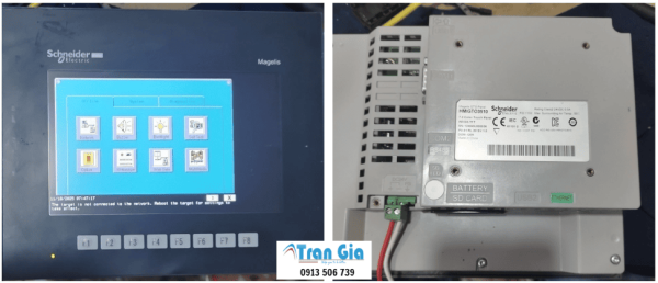 Chuyên bảo hành, sửa màn hình HMI Schneider 10 INCH HMIGXU5512 Serial 0207 Lỗi mất hiển thị, còi bíp liên tục
