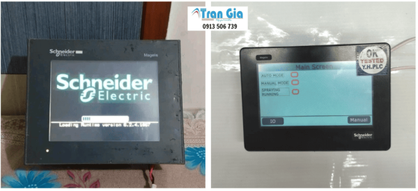 Chuyên bảo hành, sửa màn hình HMI Schneider 10 INCH HMIGXU5512 Serial 0207 Lỗi mất hiển thị, còi bíp liên tục