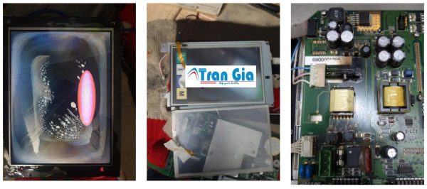 Hình ảnh một số màn hình HMI đang được sửa chữa tại Trần Gia Automation