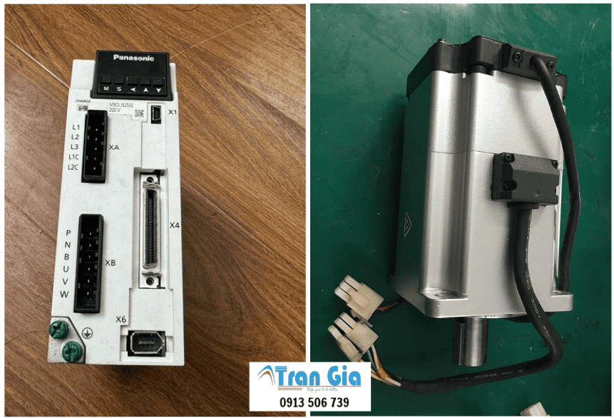 Hình ảnh servo đang trong quá trình được sửa chữa tại TRAN GIA Automation