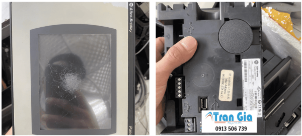 Địa chỉ lâu năm sửa màn hình HMI Allen-Bradley bị loang màn hình, ố vàng LCD, không lên nguồn