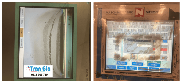 Sửa Màn Hình HMI MCGS TPC Lỗi Cảm Ứng Bấm Không Ăn, Màn Hình LCD Bị Sọc Ngang Sọc Dọc