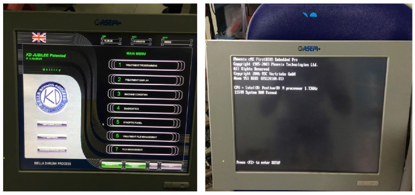 Hình ảnh màn hình đang trong quá trình được sửa chữa tại Trần Gia Automation